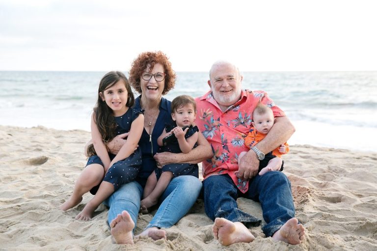family photo at Hermosa Beach Pier